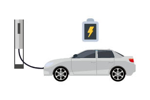 電気自動車充電中イメージ